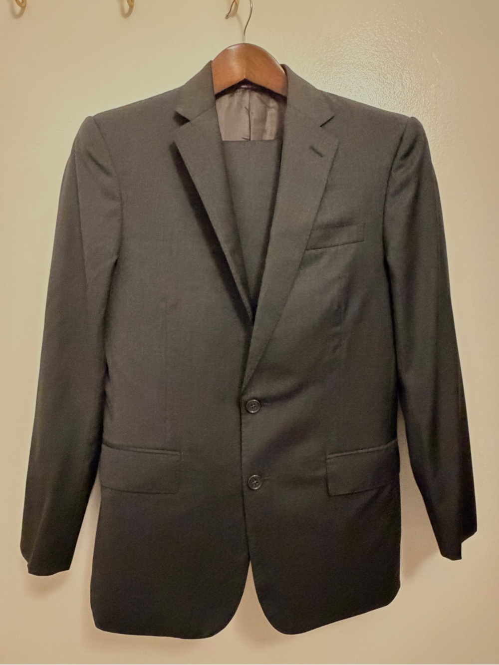 🐎 Ralph Lauren Purple Label 🐎 Men's Dark Gray Two-Button Suit Jacket & Pant